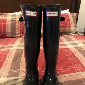 Hunter Rain gloss boots women’s size 8 black